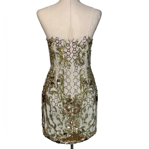 Asos Design Edition Pearl Placement Cami Mini Dress | Size 6 - Picture 10 of 12